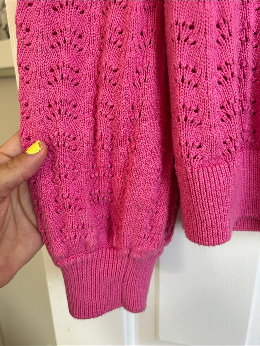 Barbour Pink Eyelet Crewneck Sweater - Picture 5 of 6